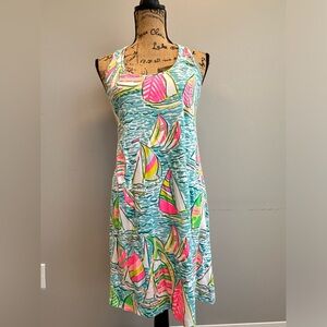 Lilly Pulitzer Melle Trapeze Tank Dress In Pop Up Gotta Regatta